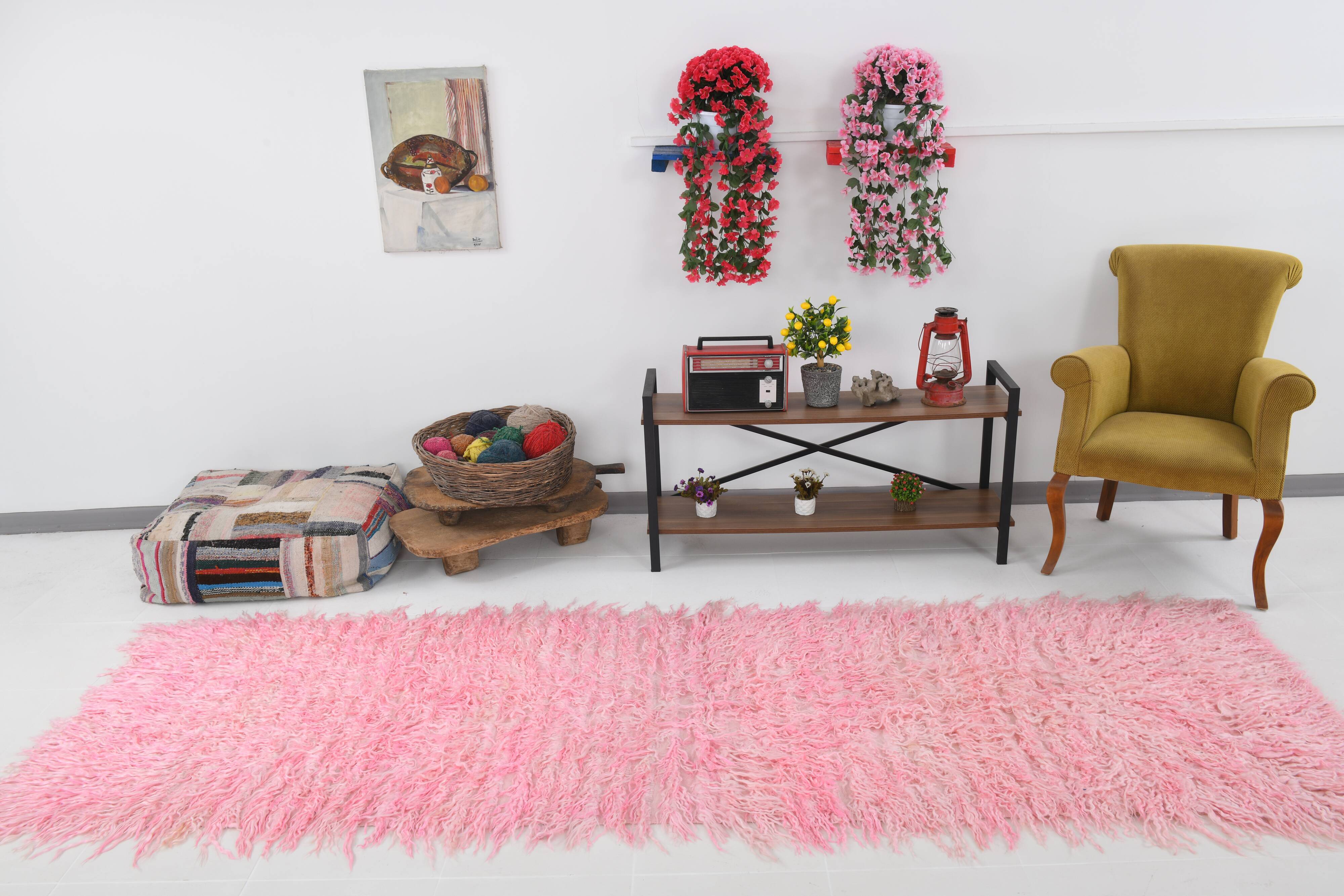 3x10 Dusty Pink Vintage Runner Rug 98x314Cm