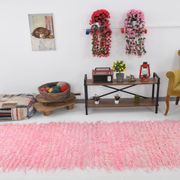 Tapis runeur rose vintage 98x314cm
