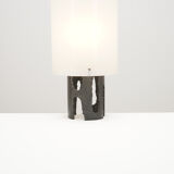 Brutalist lamp in steel and perspex circa 1950