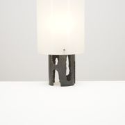 Lampe Brutaliste en acier et perspex circa 1950