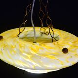 Art Deco yellow Murano glass pendant, 1950