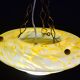 Pendentif Art Déco en verre de Murano jaune, 1950
