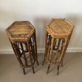 Old bamboo side table