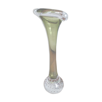 Vase soliflore suédois en verre soufflé