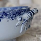 Antique U&C Sarreguemines earthenware salad bowl - Mimosa model