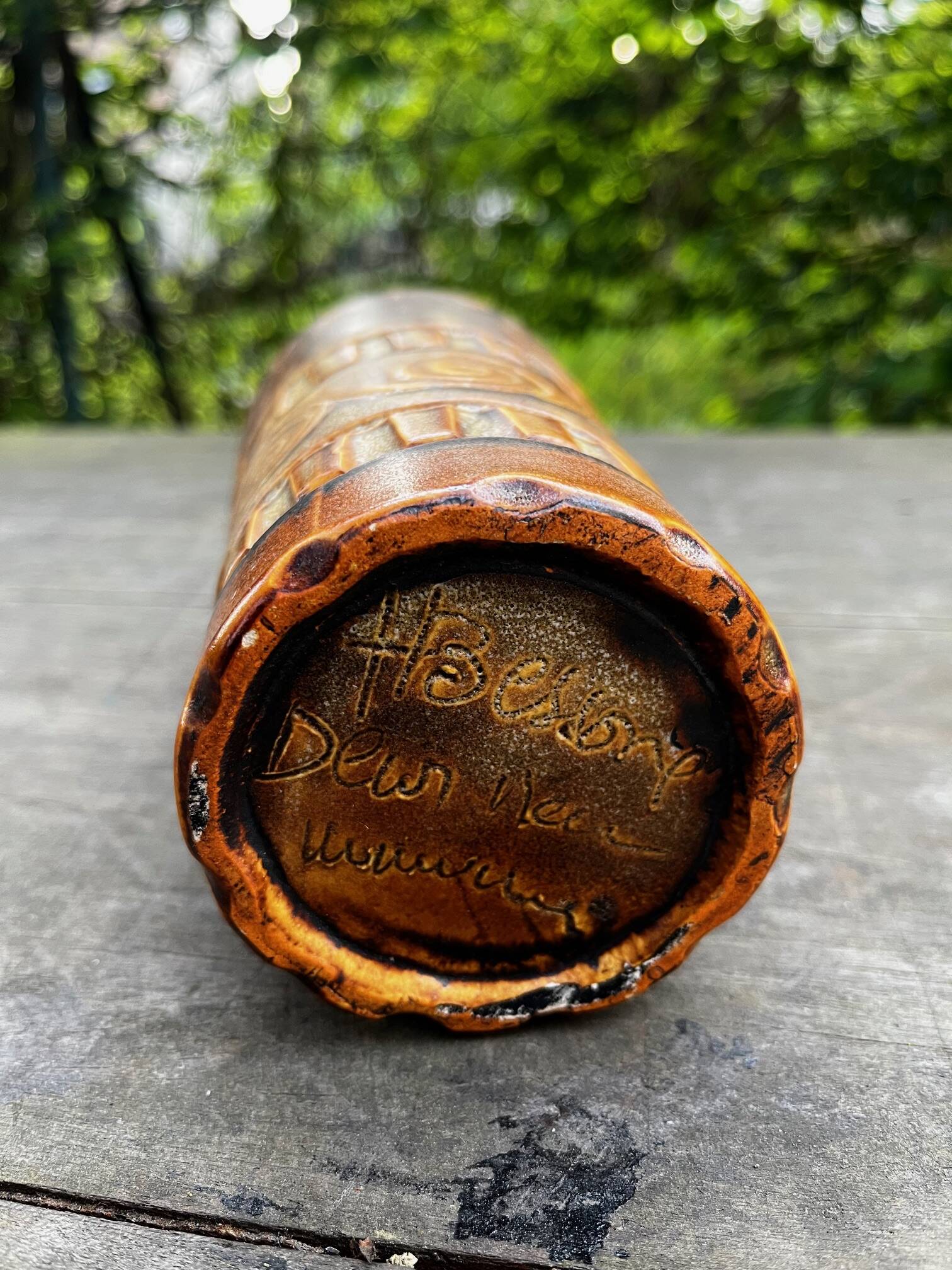 Ceramic vase from Vallauris by Huguette Bessone