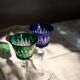 6 Baccarat glasses Piccadilly Model in colored crystal