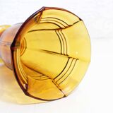 Art Deco amber glass vase