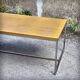 XXL coffee table in oak and chrome steel