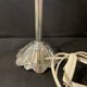 Art Deco table lamp – Silver bronze & pressed/molded glass