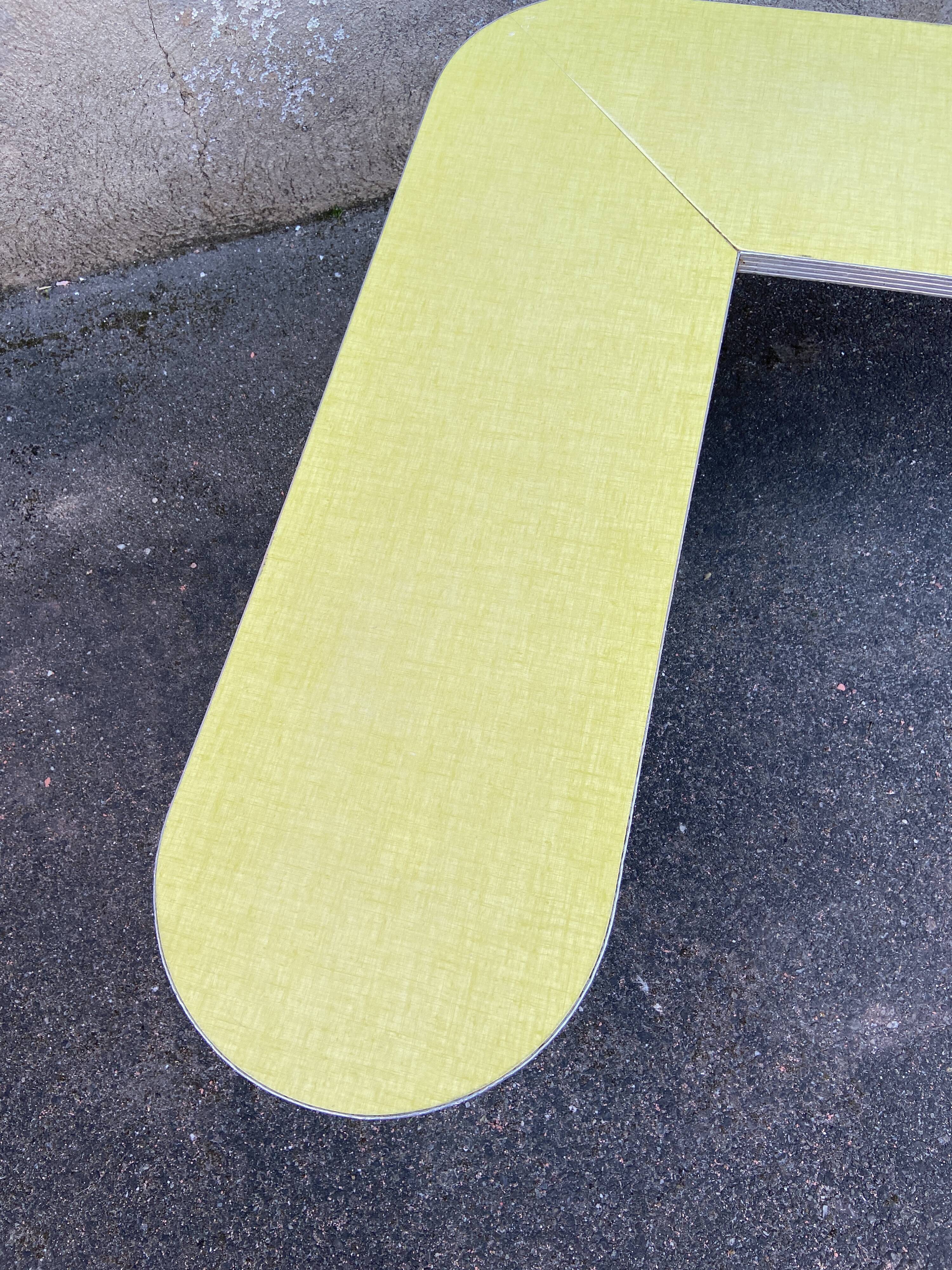Charming formica kindergarten corner bench,