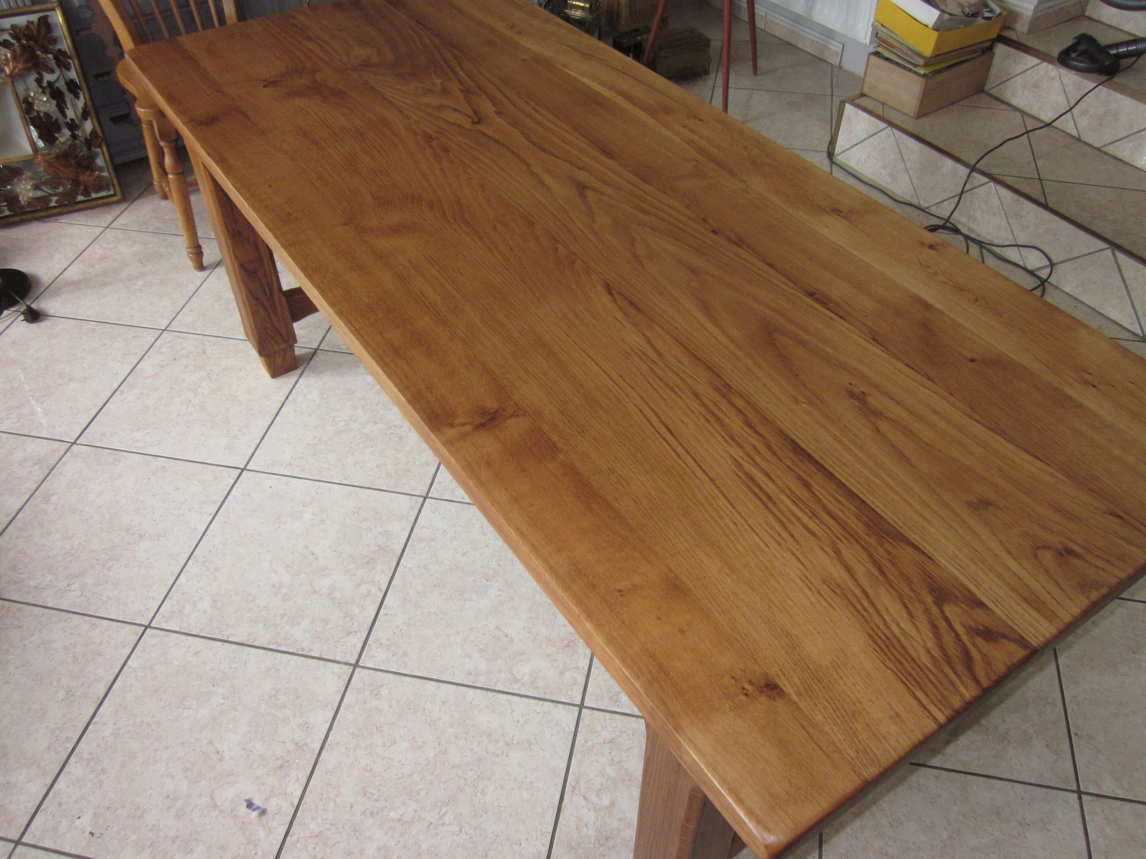 Farmhouse table in solid oak