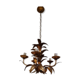 Golden floral chandelier