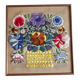 tableau fleurs brodées 1970