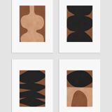 4 geometric art prints. A3 format (29.7x42cm)