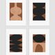 4 geometric art prints. A3 format (29.7x42cm)