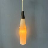 Mid-century long opaline glass pendant light