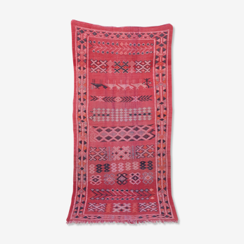 Handmade vintage berber carpet