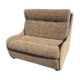 Fauteuil convertible vintage en tissu beige et marron