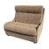 Fauteuil convertible vintage en tissu beige et marron