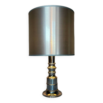 Chromed metal table lamp from the 70s