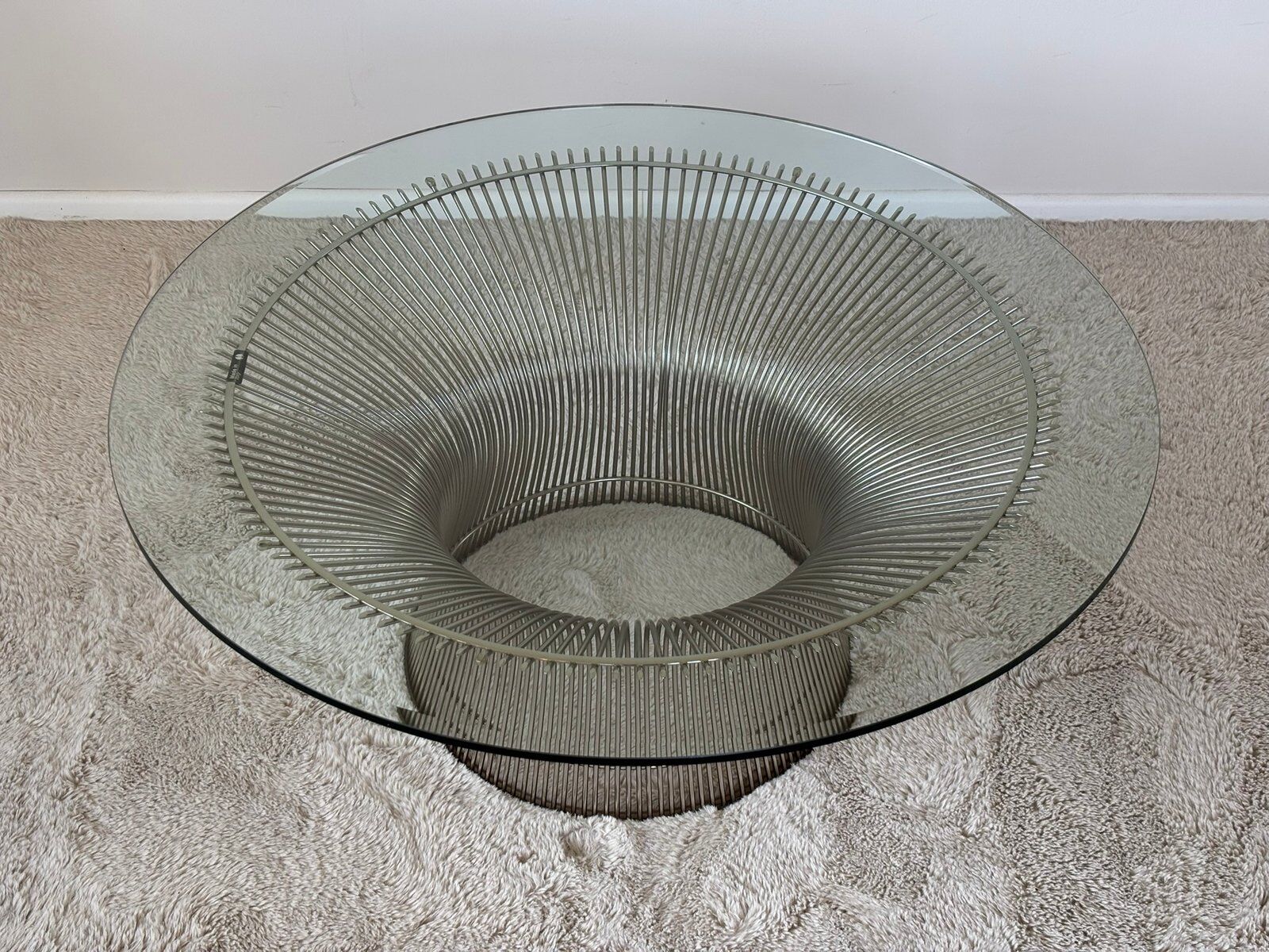 Wire frame coffee table by Warren Platner for Knoll, 1960s