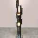 Italian vintage design chrome metal floor lamp 1970