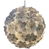 White lotus murano glass sputnik chandelier d60