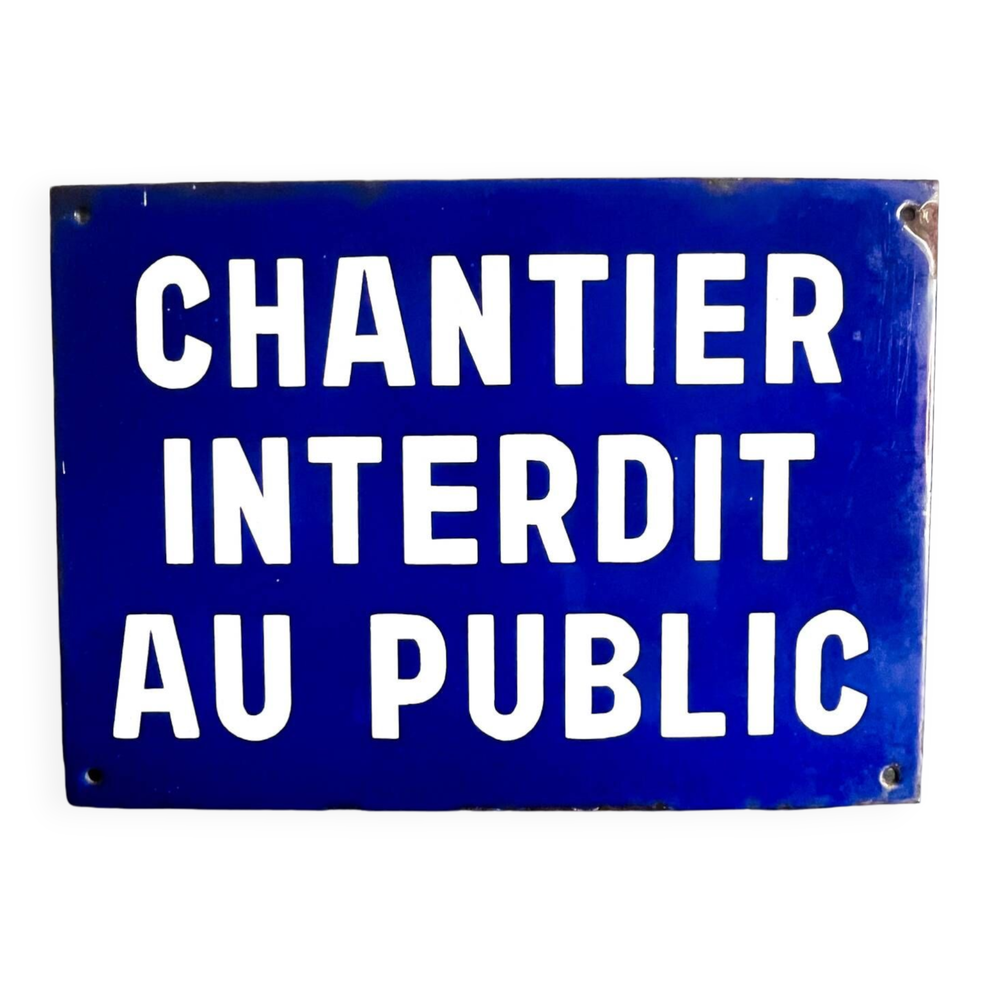 Plaque émaillée Humoristique 8x12cm - INTERDIT DE FAIRE LA GUEULE - Déco Murale