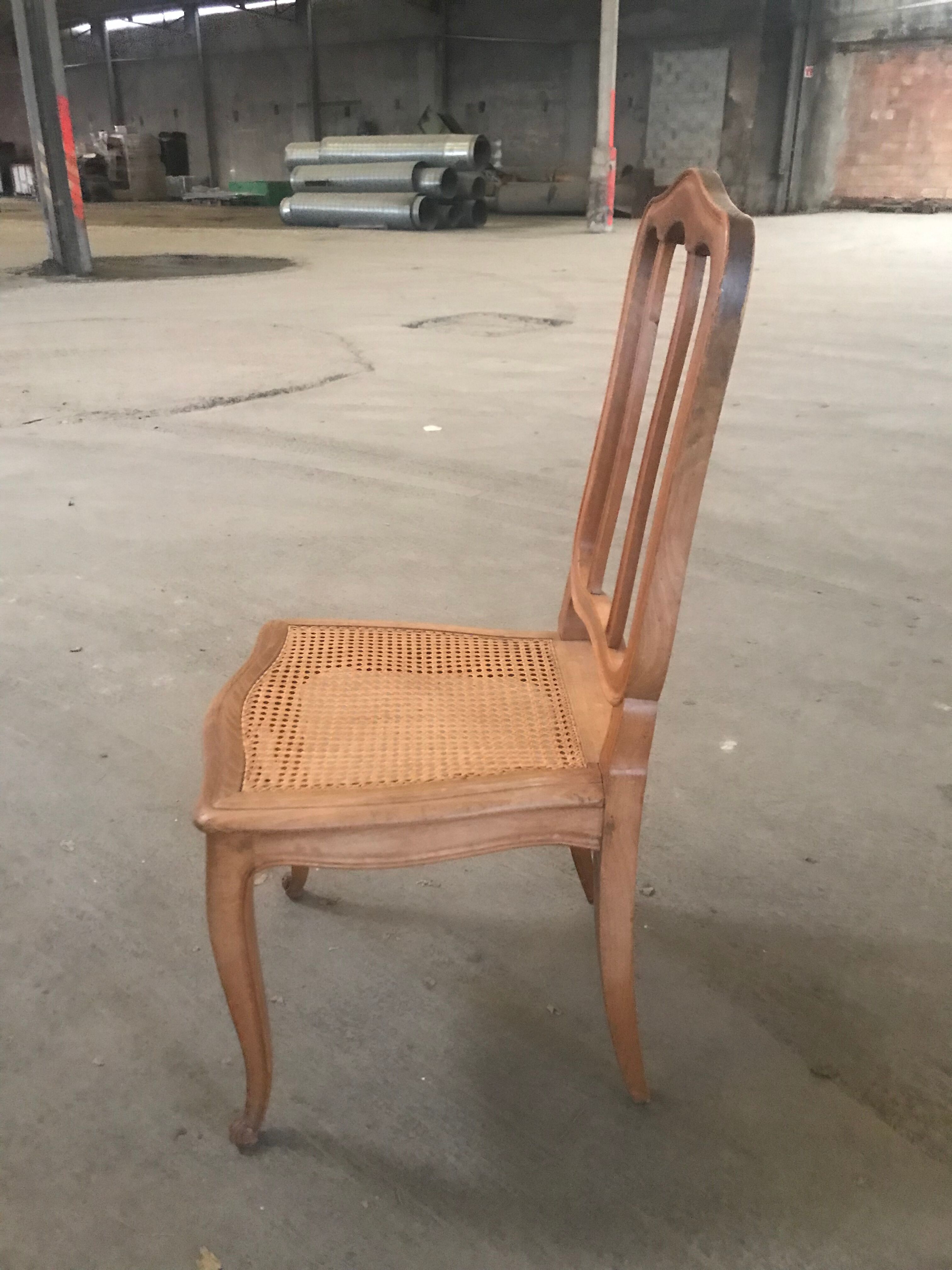 Suite of 8 Louis XV style chairs solid beech