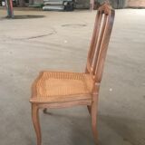 Suite of 8 Louis XV style chairs solid beech