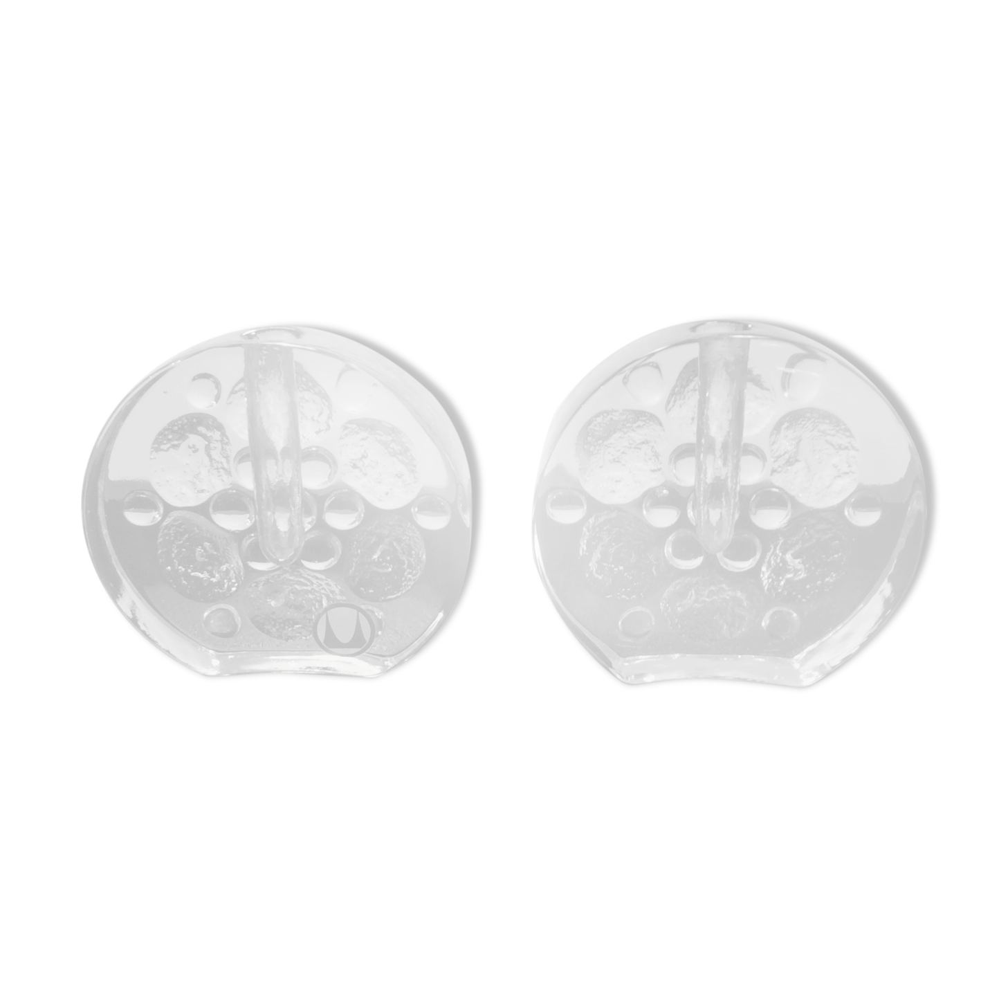 Pair of soliflorous vases Conny Walther for Pukeberg Glasbruck