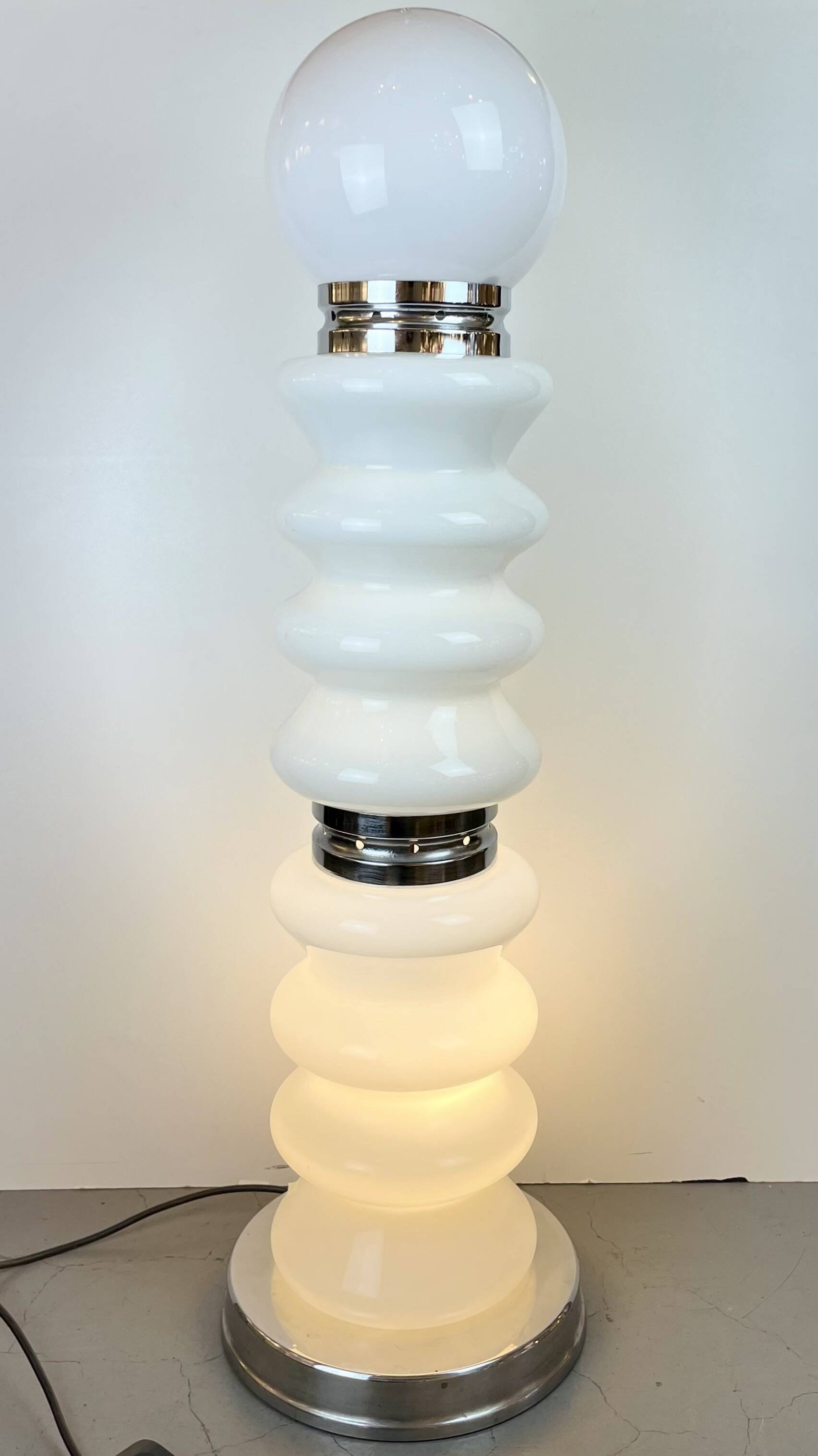 Lampadaire Murano dans le style de Calo Nason pour Mazzega, années 1970