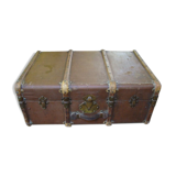 Old brown canvas trunk