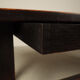 Jean Batenburg dark stained oak dining table for MI, Belgium, circa 1969
