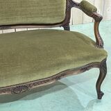 Early 20th century louis XV style bench in walnut