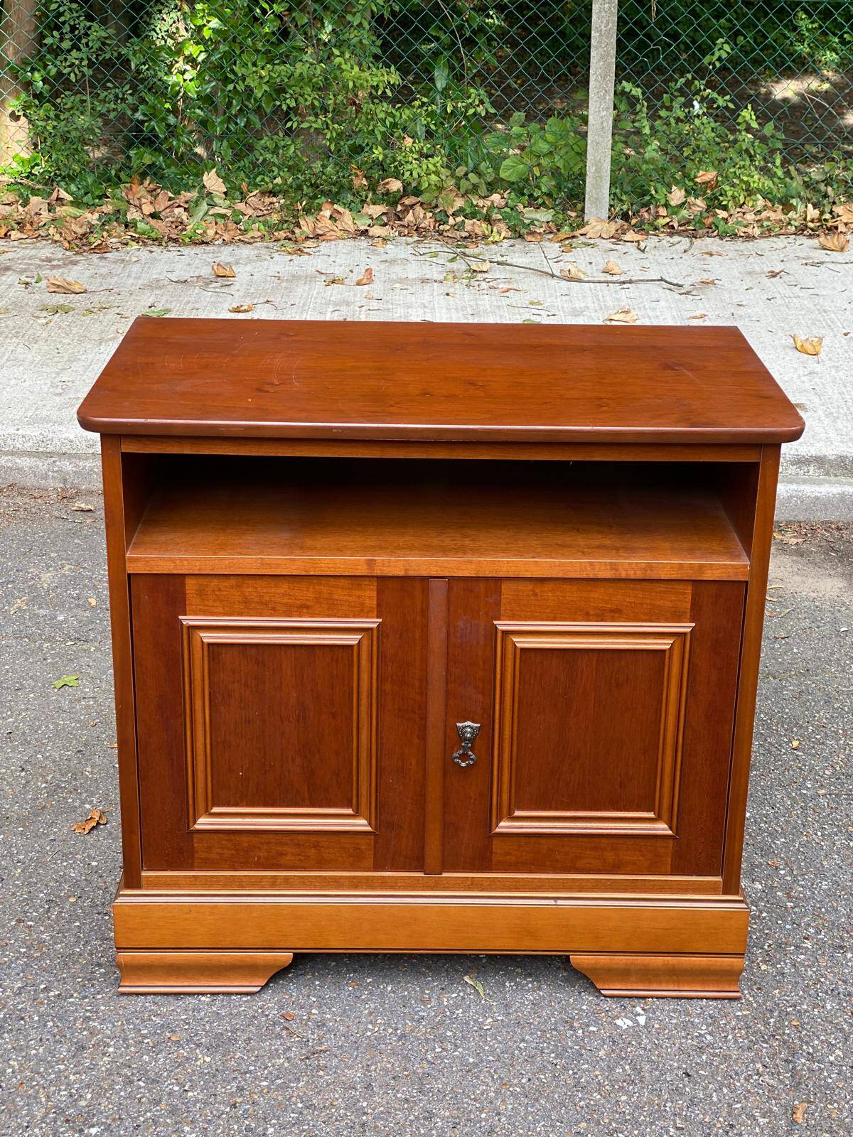 Louis Philippe sideboard in satin cherry wood on casters