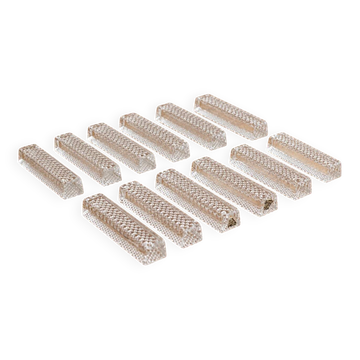 Set of 12 vintage cut lead crystal knife rests – Antique box