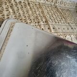 Rectangular metal silver-plated tray