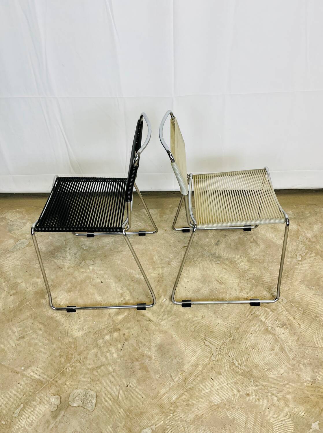 Pair of children's scoubidou chairs