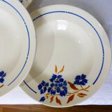 4 vintage Badonviller deep plates 211249