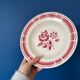 Set of 6 Badonviller red deep plates – Vintage bistro crockery