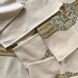 10 serviettes vintage brodées