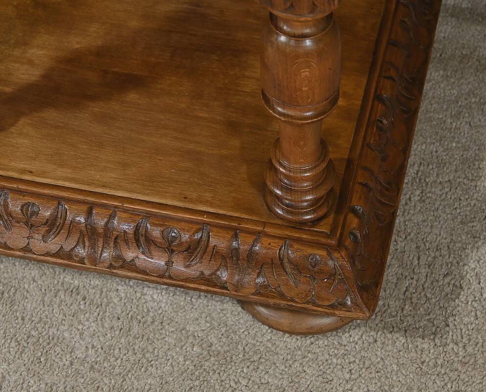 Small Solid Walnut Coffee Table, Louis-Philippe Style – Late 19th Century