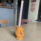 Bougeoir poisson orange