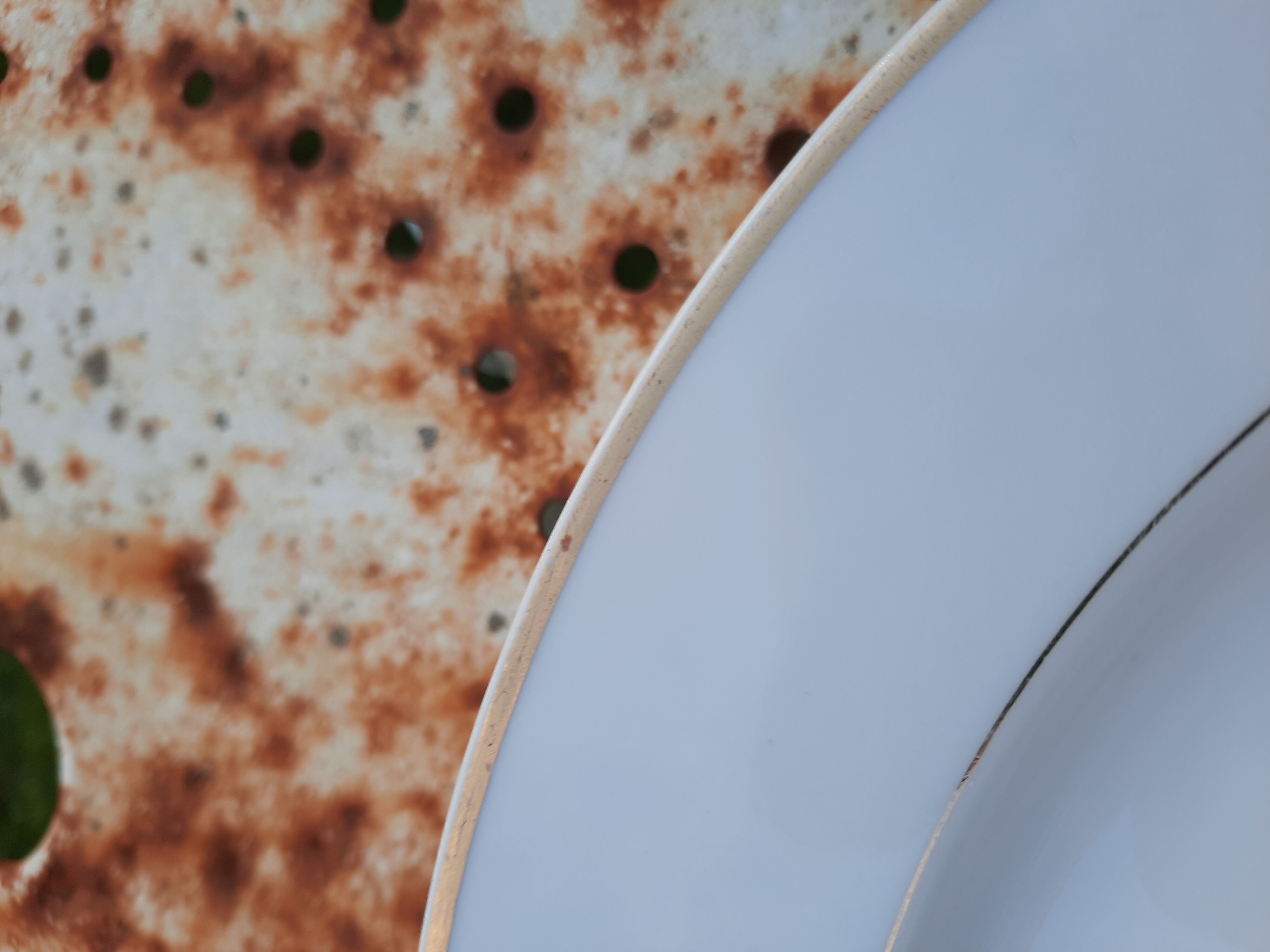 10 white flat plates Limoges