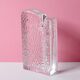 Mid-century Single Flower Textured Glass Block Bud Vase / Germany / 1960s
