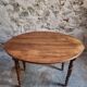 Antique French walnut folding dining table