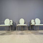 Vintage dining chairs by Belgochrom, set of 6 - 1980s