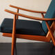 Scandinavian armchair with sea blue-green covers 1950s